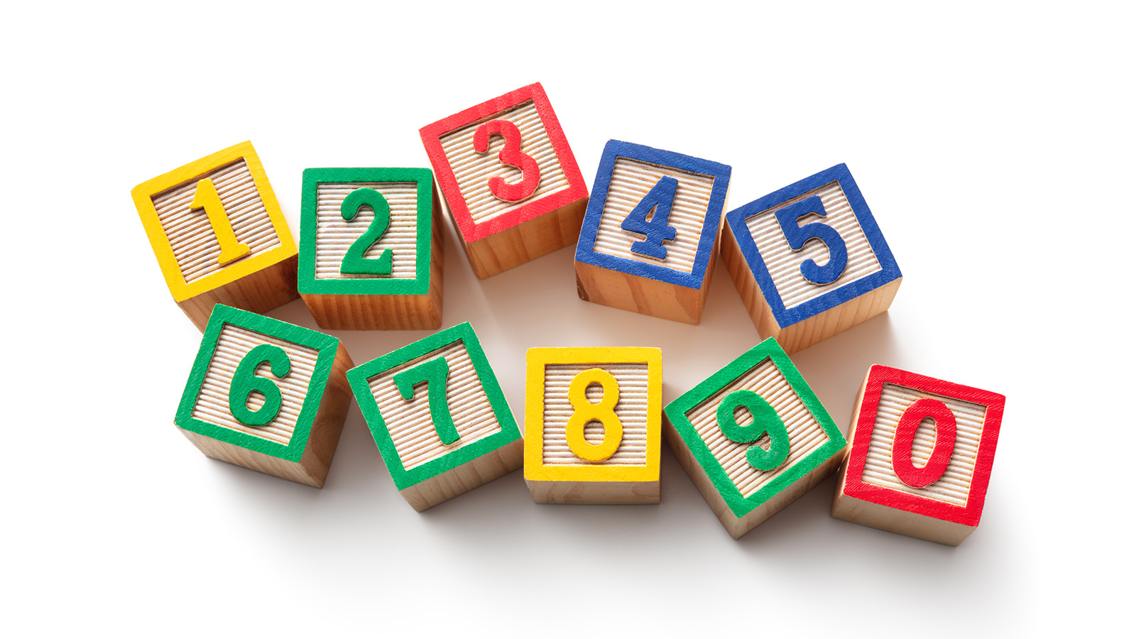 Colorful Numbered Wooden Blocks