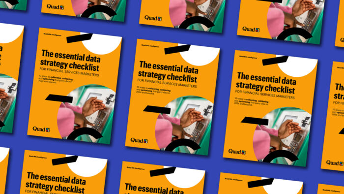 Financial Services Data Strategy Checklist guide cover in a repeating pattern