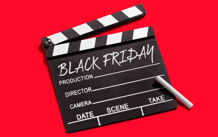 Movie scene placard for black friday