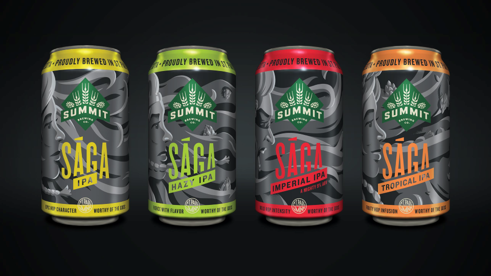 Saga IPA line cans