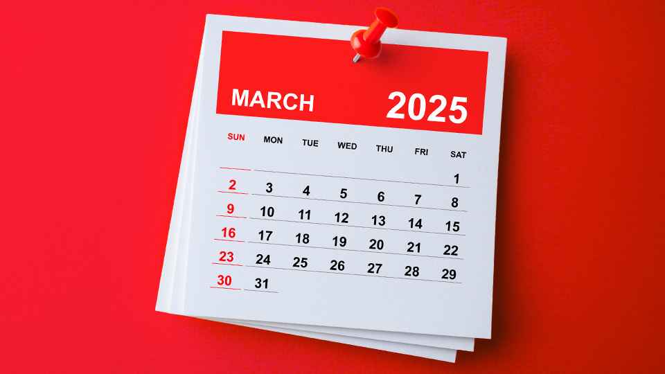 March 2025 marketing calendar